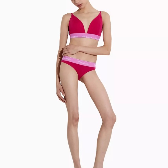 NWT Calvin Klein This Is Love Tonal Lightly Lined Triangle Bralette - Picture 2 of 4